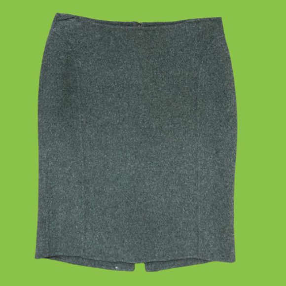 Talbots Petites Wool Blend Gray Skirt Women's Size 2P - Picture 1 of 8